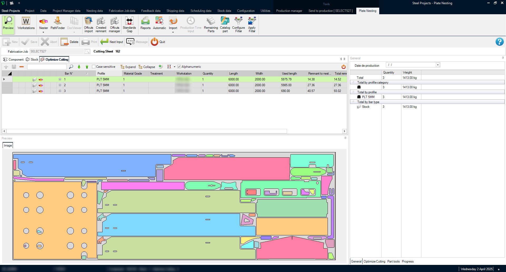 Steel ProjectsPlate nesting